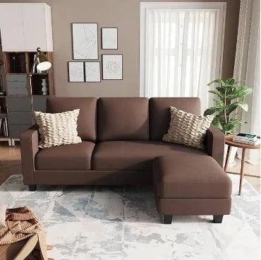 Convertible Sectional Sofa with Ottoman - L-Shaped 3-Seat Couch for LiAdd both comfort and style to your living room with this Convertible Sectional Sofa, designed for versatility. Featuring an L-shape and a removable ottoman, it proviShop All I WantShop All I WantConvertible Sectional Sofa