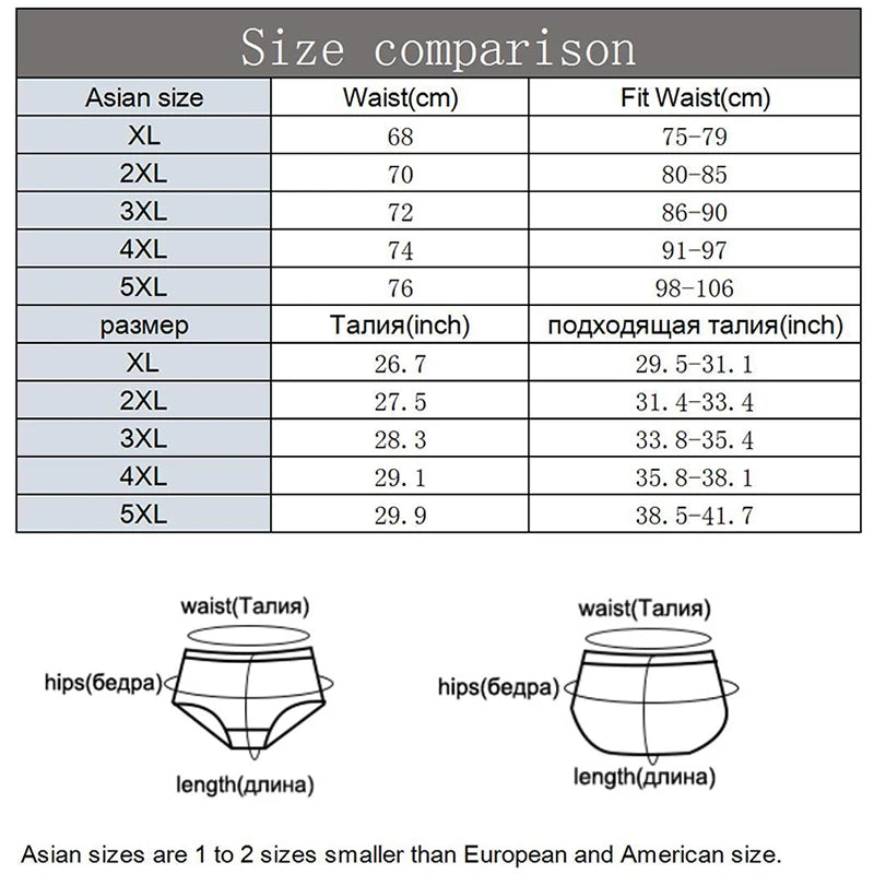 4 Pcs Cotton Men's Briefs | Plus Size Breathable Underwear 🌟