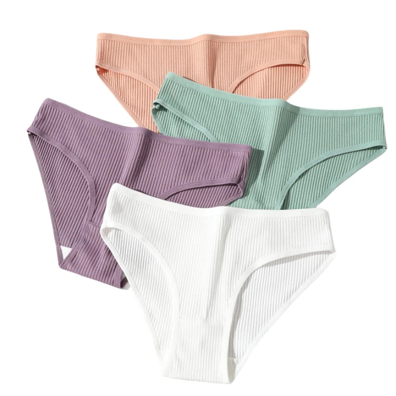 Ladies’ Cotton Briefs Set | 10PCS Low Waist Seamless Panties 🩲