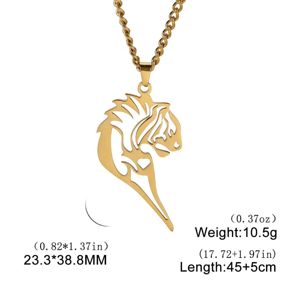 Shop All I Want Gold Lion C SHOP ALL I WANT Inner Strength Steel Lion Necklace 🦁🌟