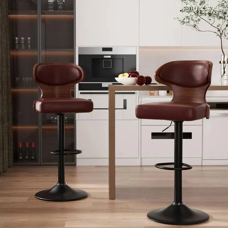 Bar Stools Set of 2, Adjustable Height 24.5-33.5IN, Bentwood Swivel wiAdd a touch of elegance and comfort to your home bar or kitchen with this stylish set of adjustable bar stools. Featuring a sleek bentwood design, each stool swivelsShop All I WantShop All I Want2, Adjustable Height 24