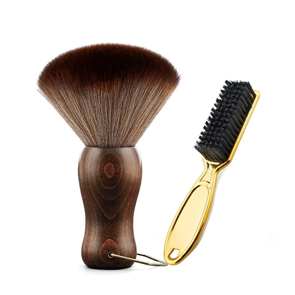 Professional Hairdressing Brush Set – Barbershop Styling & Face Cleaning Tools for Men ✂️🧖‍♂️