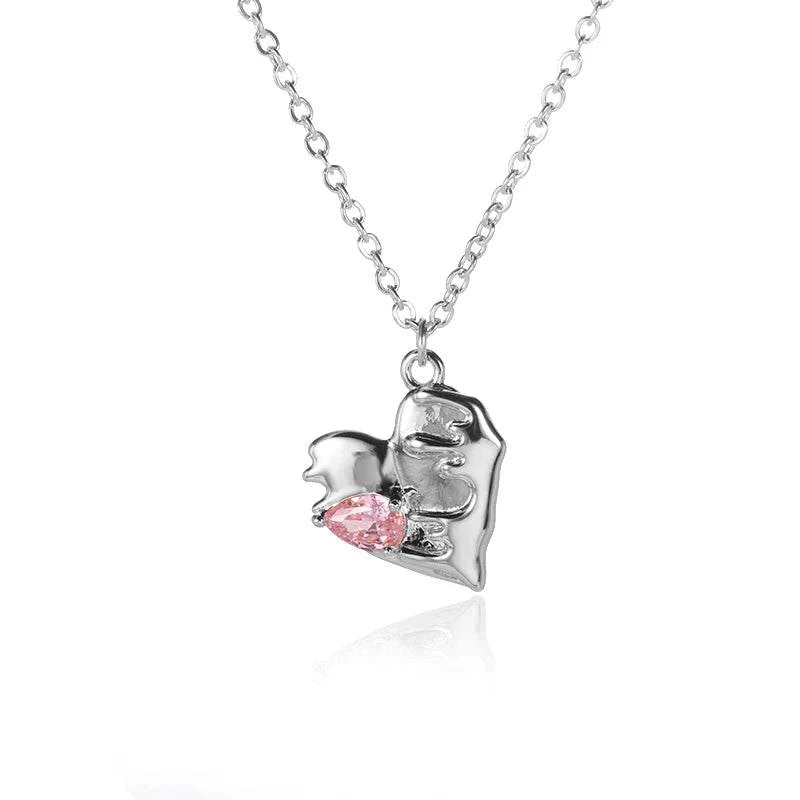 Shop All I Want N03886P-2 / CHINA SHOP ALL I WANT Stainless Steel Heart Necklace 🌹💖 #FashionJewelry