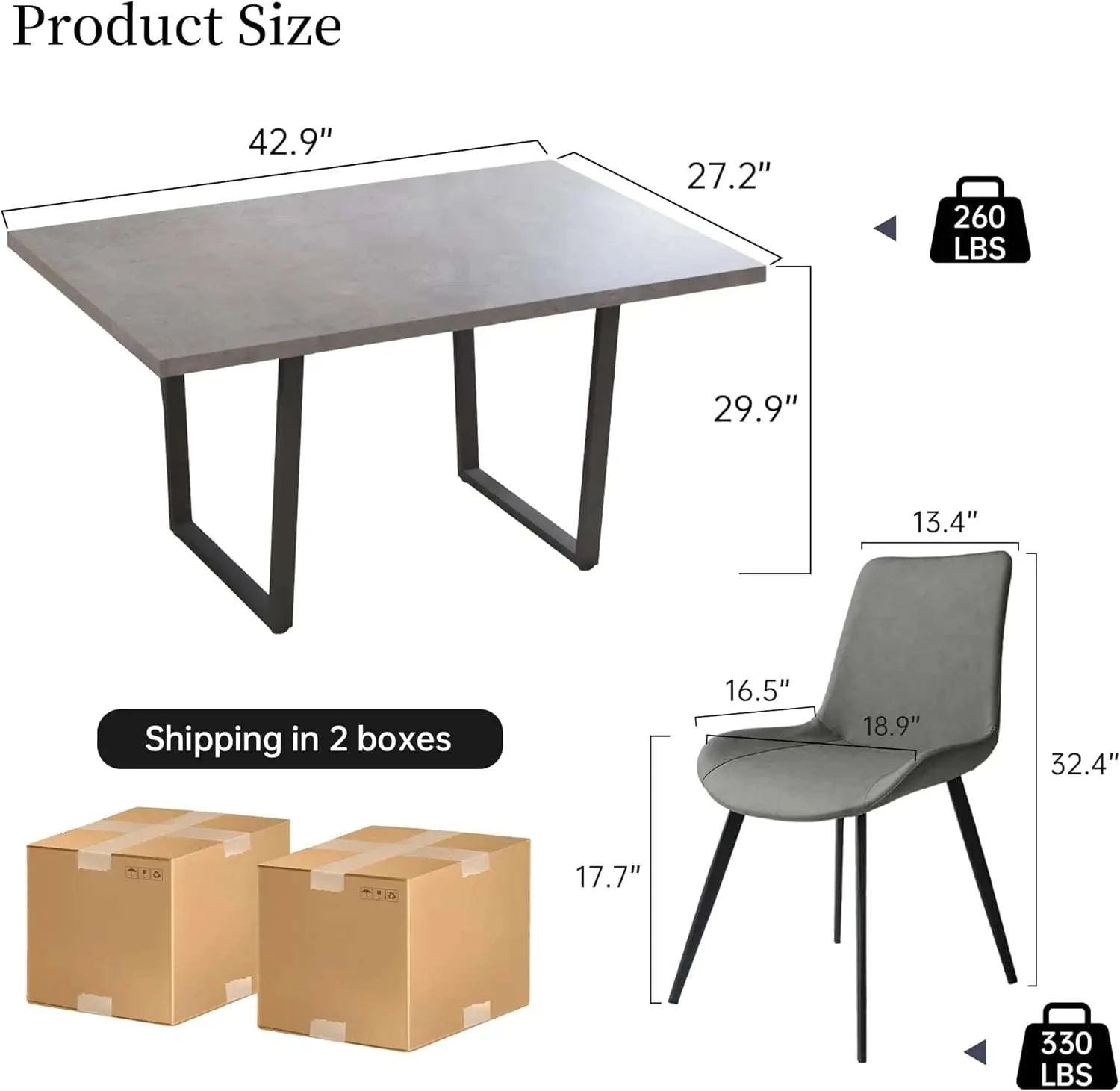 5-Piece Dining Table Set 🍽️ | 42.9” Modern Kitchen Table with LeatherElevate your dining space with the 5-Piece Dining Table Set 🍽️, featuring a sleek 42.9” modern kitchen table paired with comfortable leather chairs. Designed for moShop All I WantShop All I Want42