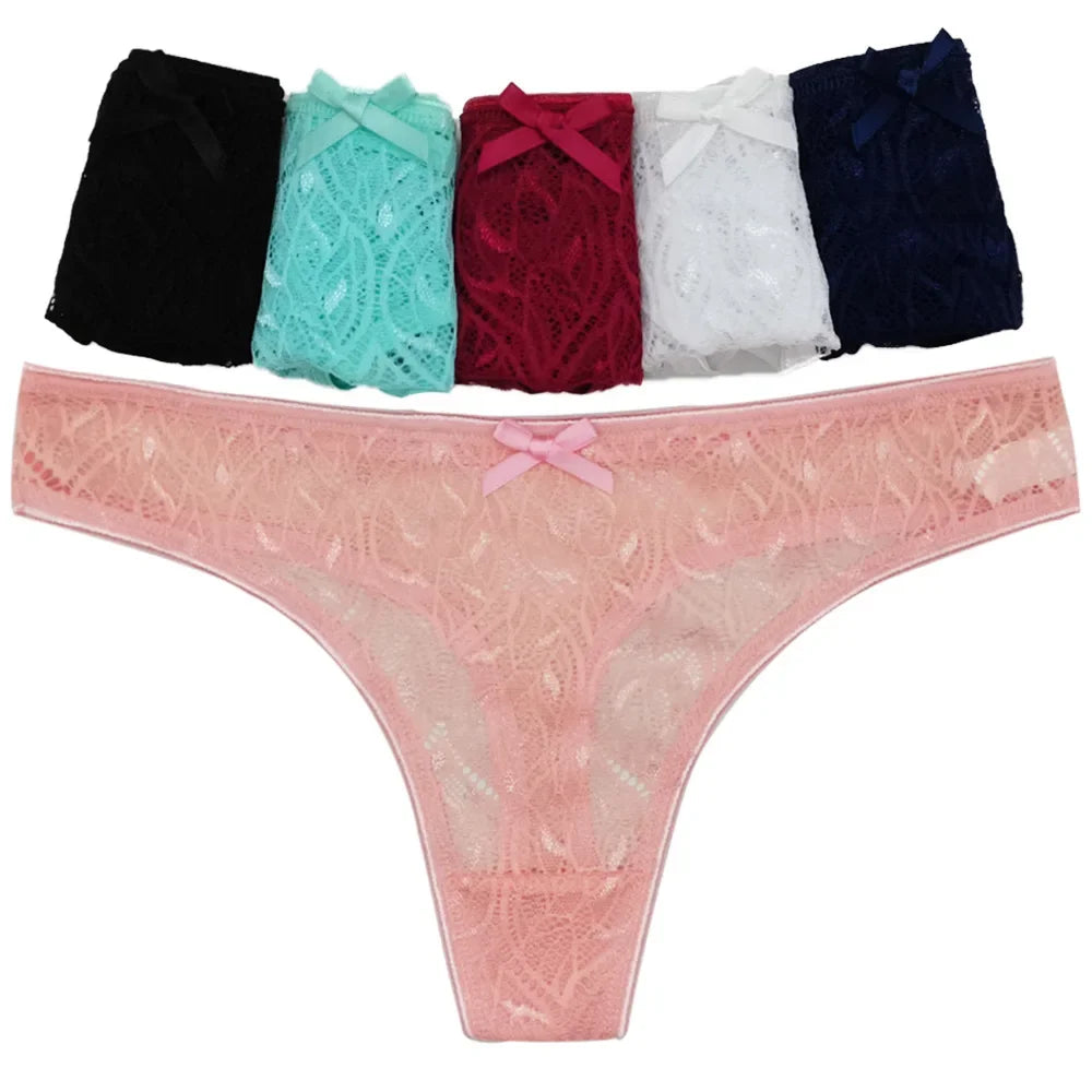 Lace Women's Underpants – Soft Cotton Panties, Breathable Solid Color Briefs & Lingerie for Girls 🌸💖