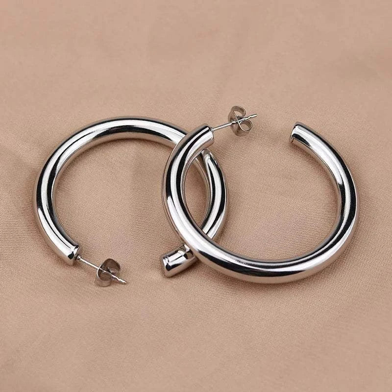 Shop All I Want Silver Color / 25mm SHOP ALL I WANT Oversize Gold Hoop Earring 🌟💫 #PunkJewelry