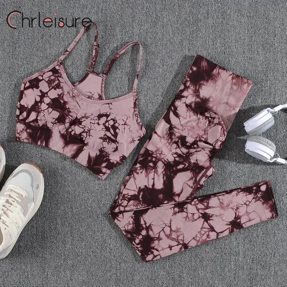 Shop All I Want Shop All I Want Tie-Dye Yoga Set 🌈💪 #FitnessFashion