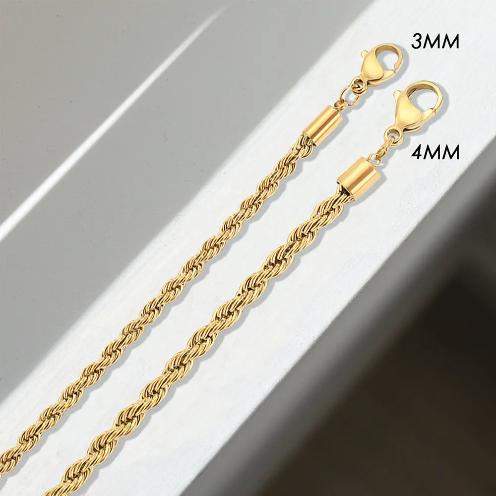 Shop All I Want SHOP ALL I WANT Gold Twisted Chain Necklace for Women ✨📿