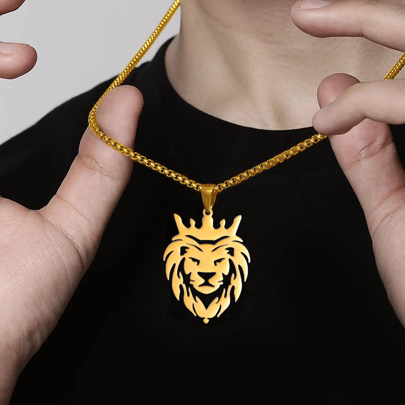 Shop All I Want SHOP ALL I WANT Inner Strength Steel Lion Necklace 🦁🌟