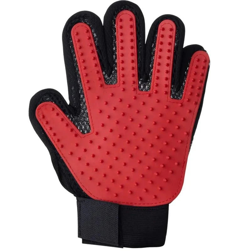 Shop All I Want Left Red SHOP ALL I WANT Pet Hair Deshedding Brush Gloves