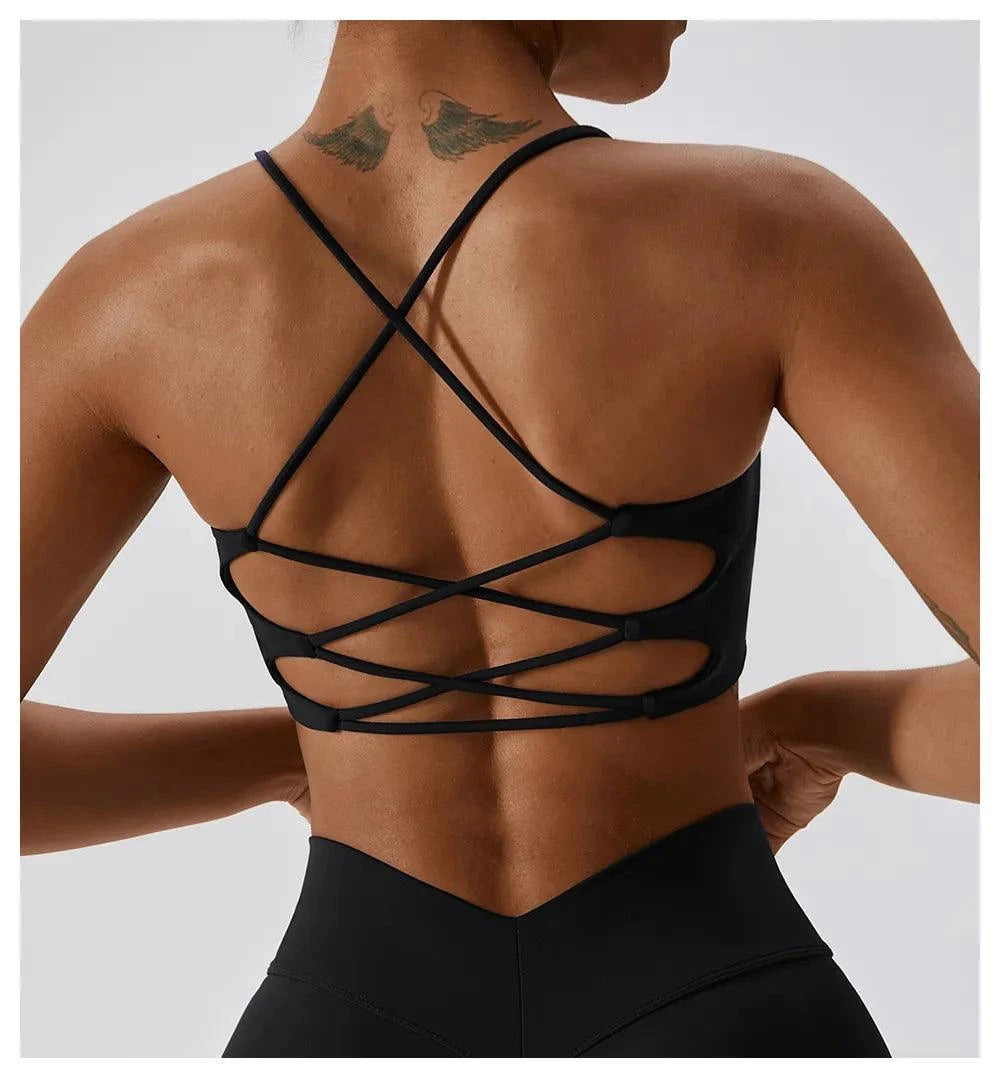 Solid Color Cross Back Sports Bra 🌈🏋️‍♀️ #FitnessStyleRevolutionize your workout wardrobe with our Solid Color Cross Back Sports Bra – a perfect blend of style and support designed for the modern fitness enthusiast. WitSHOP ALL I WANTShop All I WantSolid Color Cross Back Sports Bra 