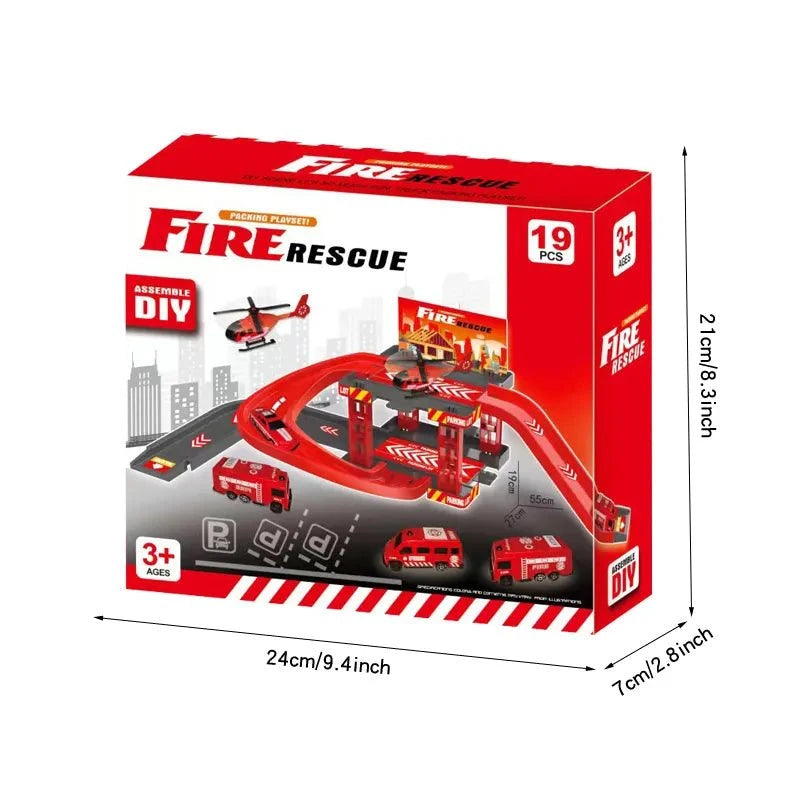 Shop All I Want Fire rescue SHOP ALL I WANT Car Track & Dinosaur Adventure Toy 🚗🦕