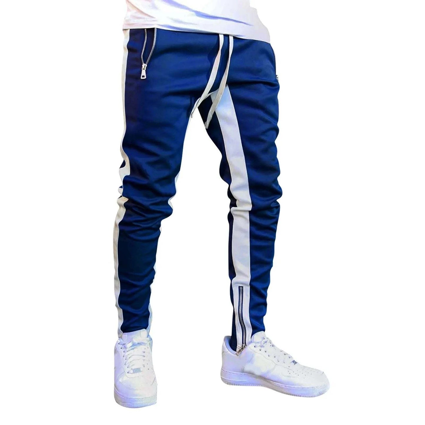 Shop All I Want Blue / M / CN SHOP ALL I WANT Men's Casual Streetwear Pants: Fashionable Comfort! 👖🌟