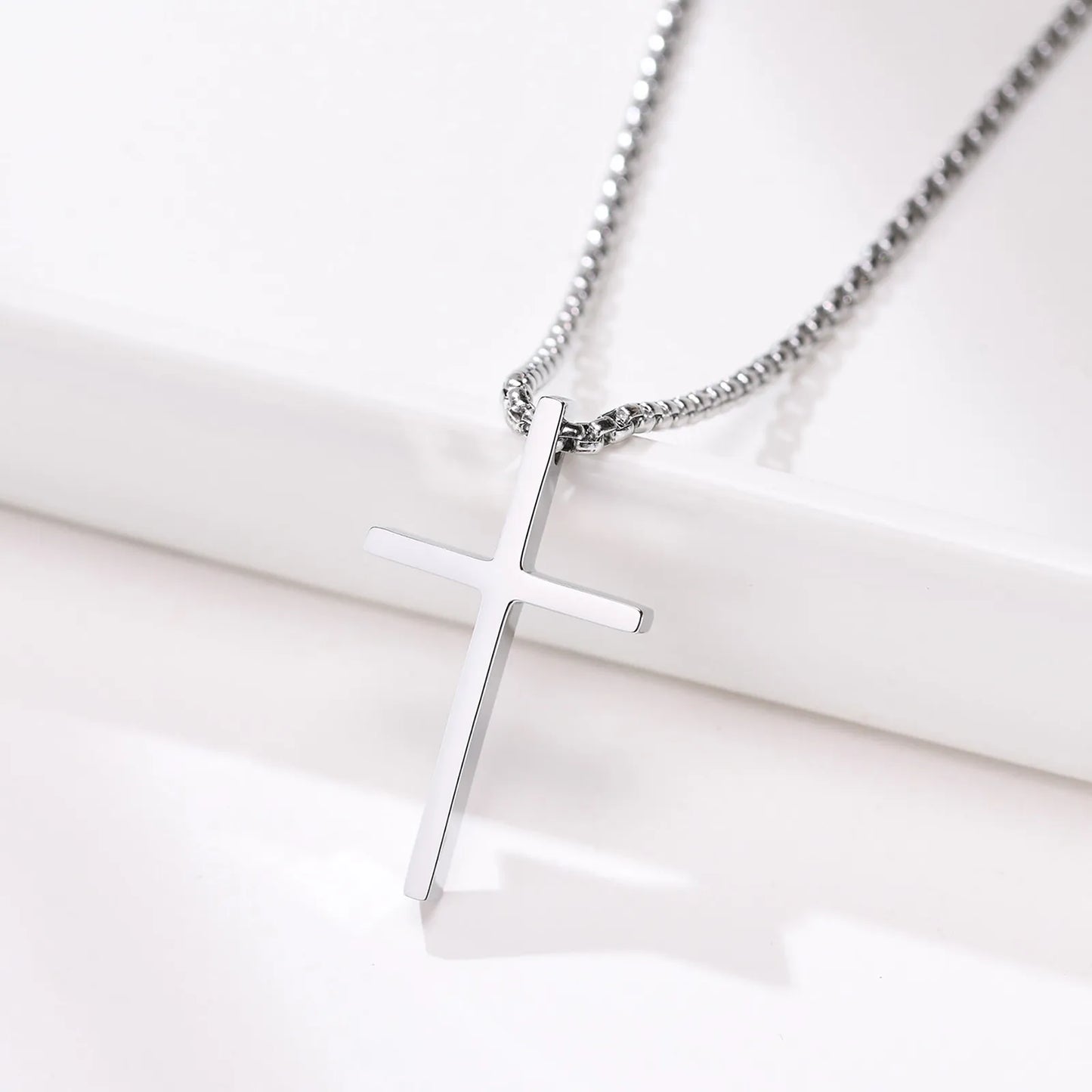 Shop All I Want NC-1035S SHOP ALL I WANT Layered Cross Pendant Necklace for Men ✝️🔗