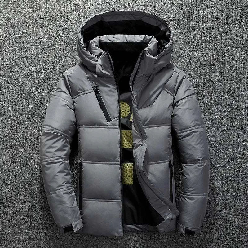 Shop All I Want Light Grey / Asia M 40-50kg SHOP ALL I WANT Casual Hooded Overcoat for Men