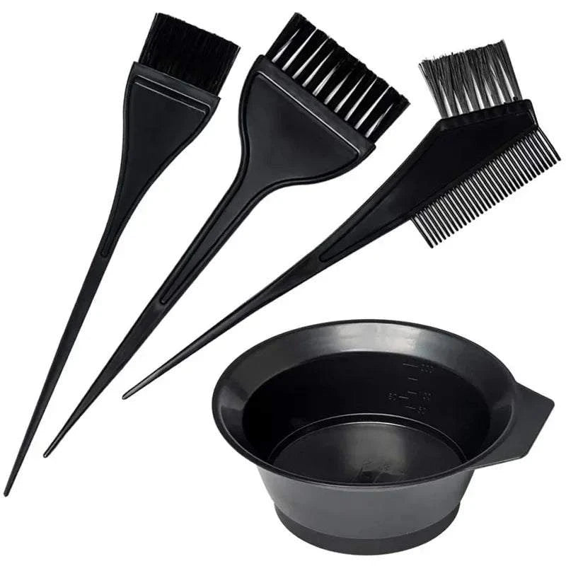 Shop All I Want 4pcs Shop All I Want 🎨 4pcs Hairdressing Brush & Bowl Set – DIY Hair Coloring & Bleaching Tools for Salon or Home 💇‍♀️