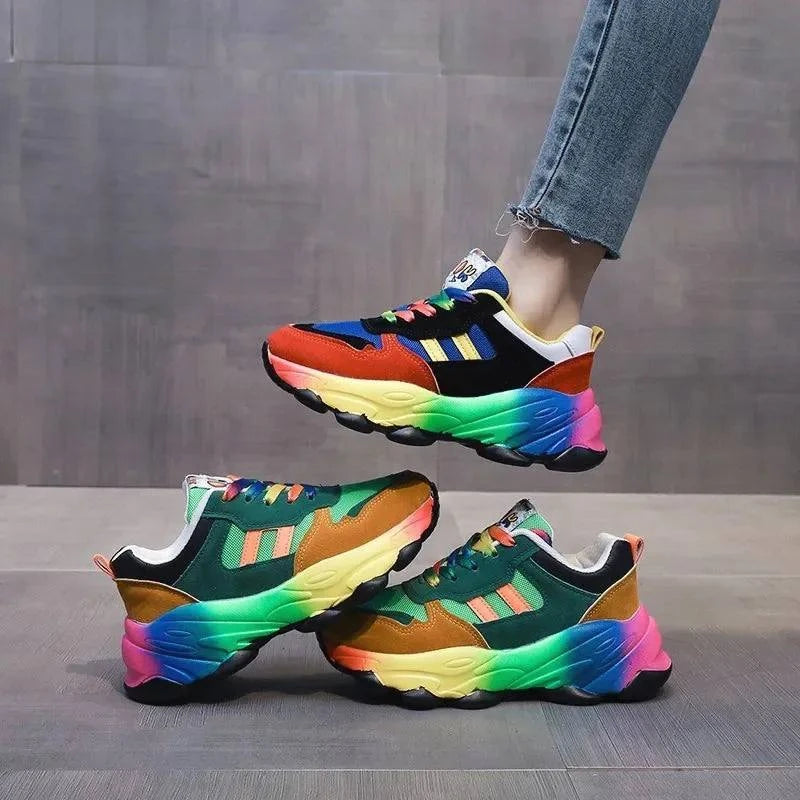 Trendy Multicolor Women's Sneakers 🌈👟 #HotSaleStep into a world of vibrant style with our Trendy Multicolor Women's Sneakers – the perfect blend of comfort and fashion. Designed to make a statement with their plShop All I WantShop All I WantTrendy Multicolor Women