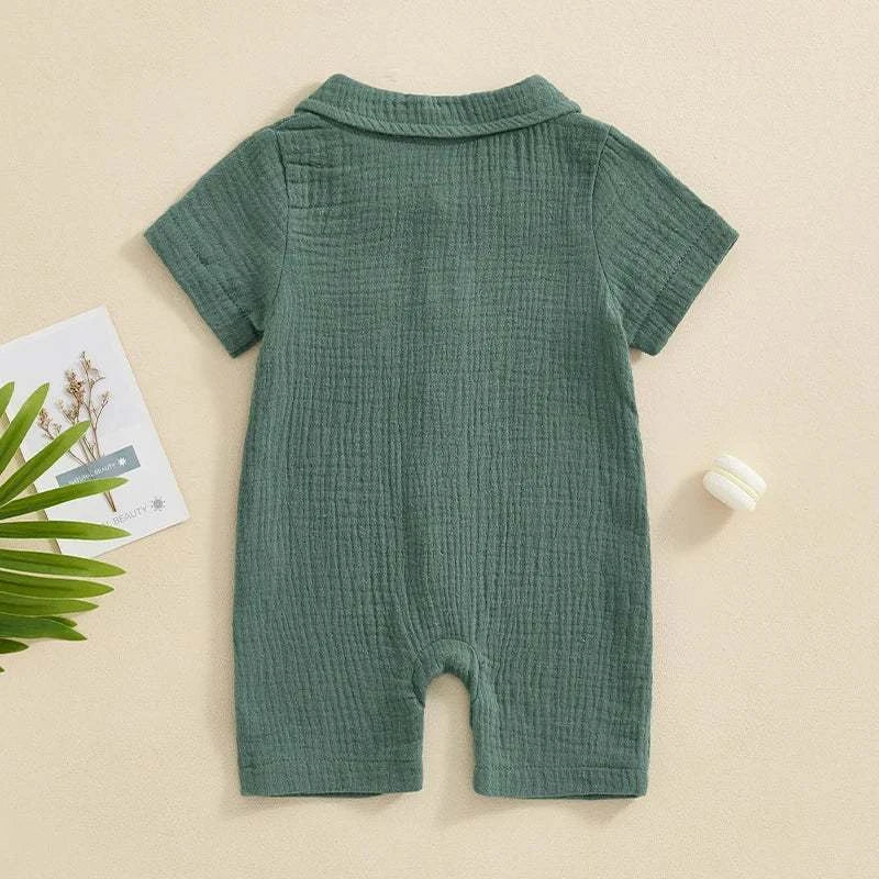 Shop All I Want Shop All I Want 👶 Baby Boy Summer Romper – Cool, Comfy, & Easy Dressing ☀️