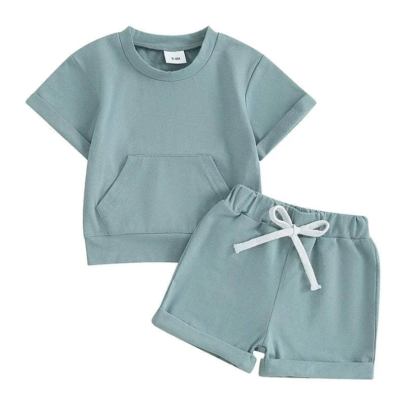 Shop All I Want Blue / 3T Shop All I Want 🌿 Breezy & Stylish: 2-Piece Set for Toddler Boys!