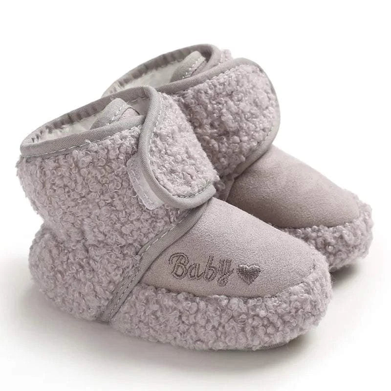 Shop All I Want Grey / 0- 6Months Shop All I Want 🧸 Comfortable & Cute: Anti-Slip Baby Snow Boots!