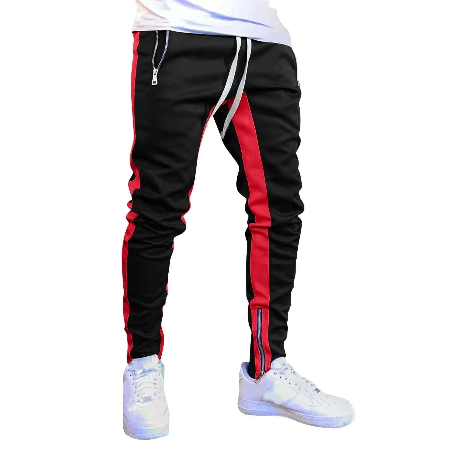 Shop All I Want Wine / M / CN SHOP ALL I WANT Men's Casual Streetwear Pants: Fashionable Comfort! 👖🌟