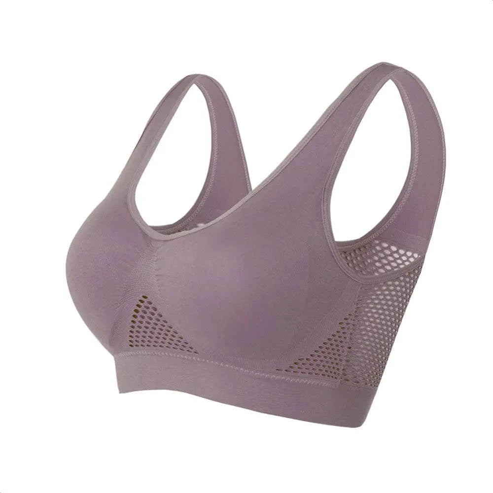 Shop All I Want Bean paste / 4XL SHOP ALL I WANT Seamless Breathable Women Sports Bra