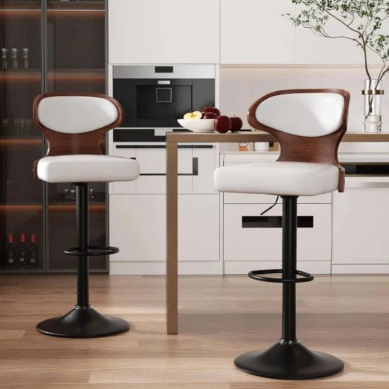 Bar Stools Set of 2, Adjustable Height 24.5-33.5IN, Bentwood Swivel wiAdd a touch of elegance and comfort to your home bar or kitchen with this stylish set of adjustable bar stools. Featuring a sleek bentwood design, each stool swivelsShop All I WantShop All I Want2, Adjustable Height 24