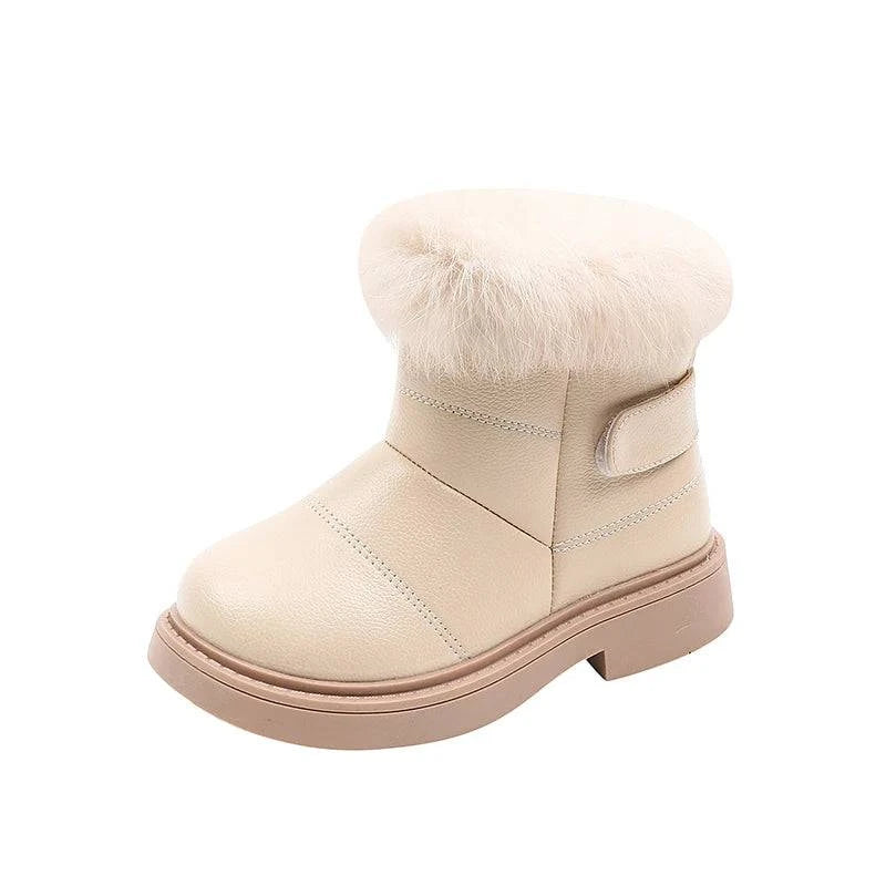 Shop All I Want Shop All I Want 👢 2025 Britain Style Kids Boots – Cozy, Plush, Solid Color Winter Shoes for Girls & Boys ❄️