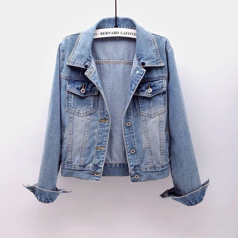 Hooded Denim Coat for Women: Stylish Patchwork Cardigan! 🌟🧥