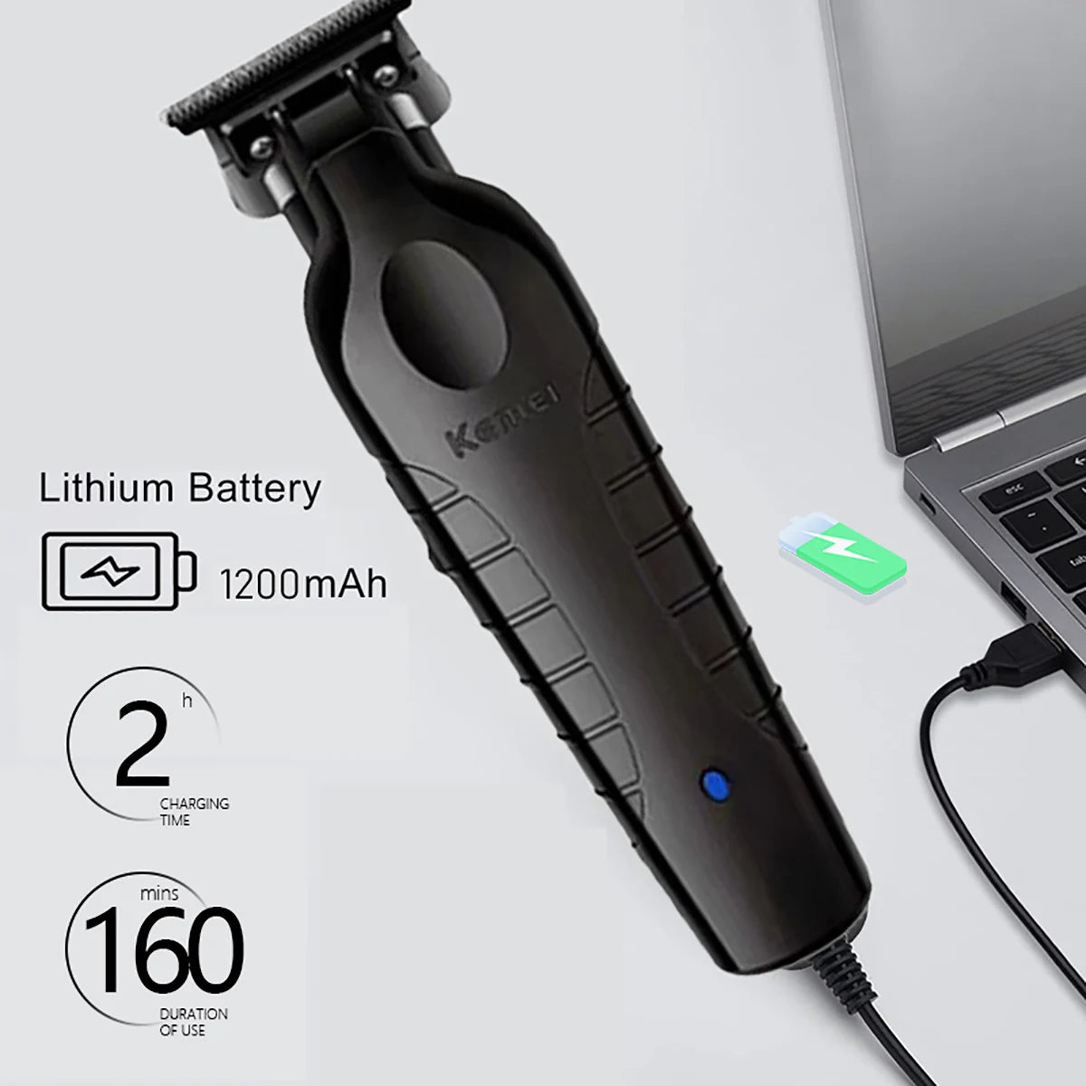 Kemei KM-2299 Hair Trimmer – Professional Hair Clipper for Men’s Haircut, Precision Cutting Machine ✂️💈