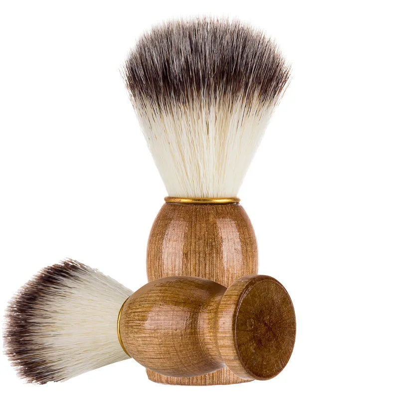 Natural Badger Hair Shaving Brush – Wooden Handle Razor Brush for Men’s Facial and Beard Care 🪒🌿