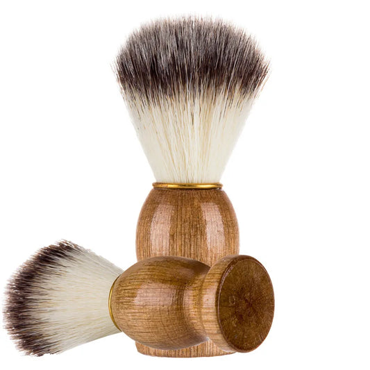 Natural Badger Hair Shaving Brush – Wooden Handle Razor Brush for Men’s Facial and Beard Care 🪒🌿