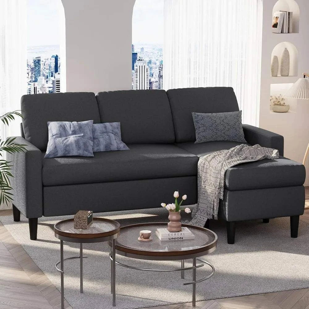 Convertible Sectional Sofa with Ottoman - L-Shaped 3-Seat Couch for LiAdd both comfort and style to your living room with this Convertible Sectional Sofa, designed for versatility. Featuring an L-shape and a removable ottoman, it proviShop All I WantShop All I WantConvertible Sectional Sofa