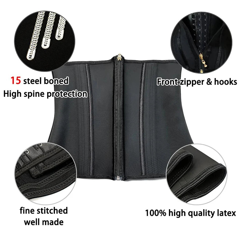 Plus Size Fajas Waist Trainer: Tummy Control Body Shaper! 💪✨