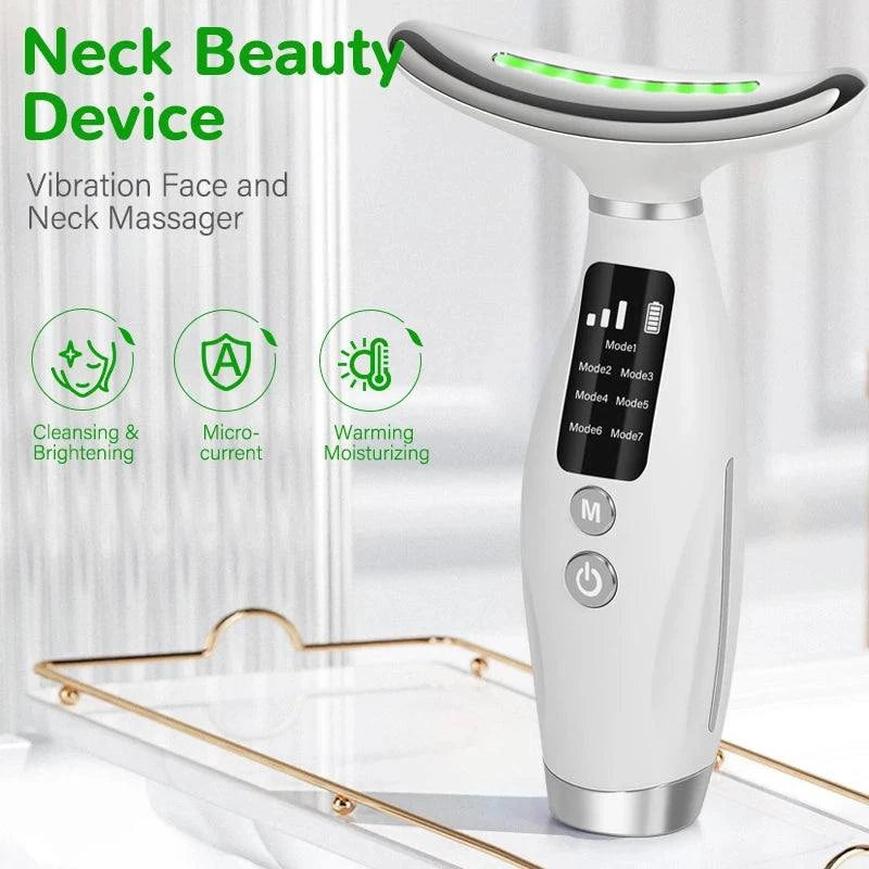 Shop All I Want Shop All I Want ✨ Neck & Face Beauty Device – Vibration Massage for Lifting and Personal Care, Home Use Skin Lifting Machine 🌟