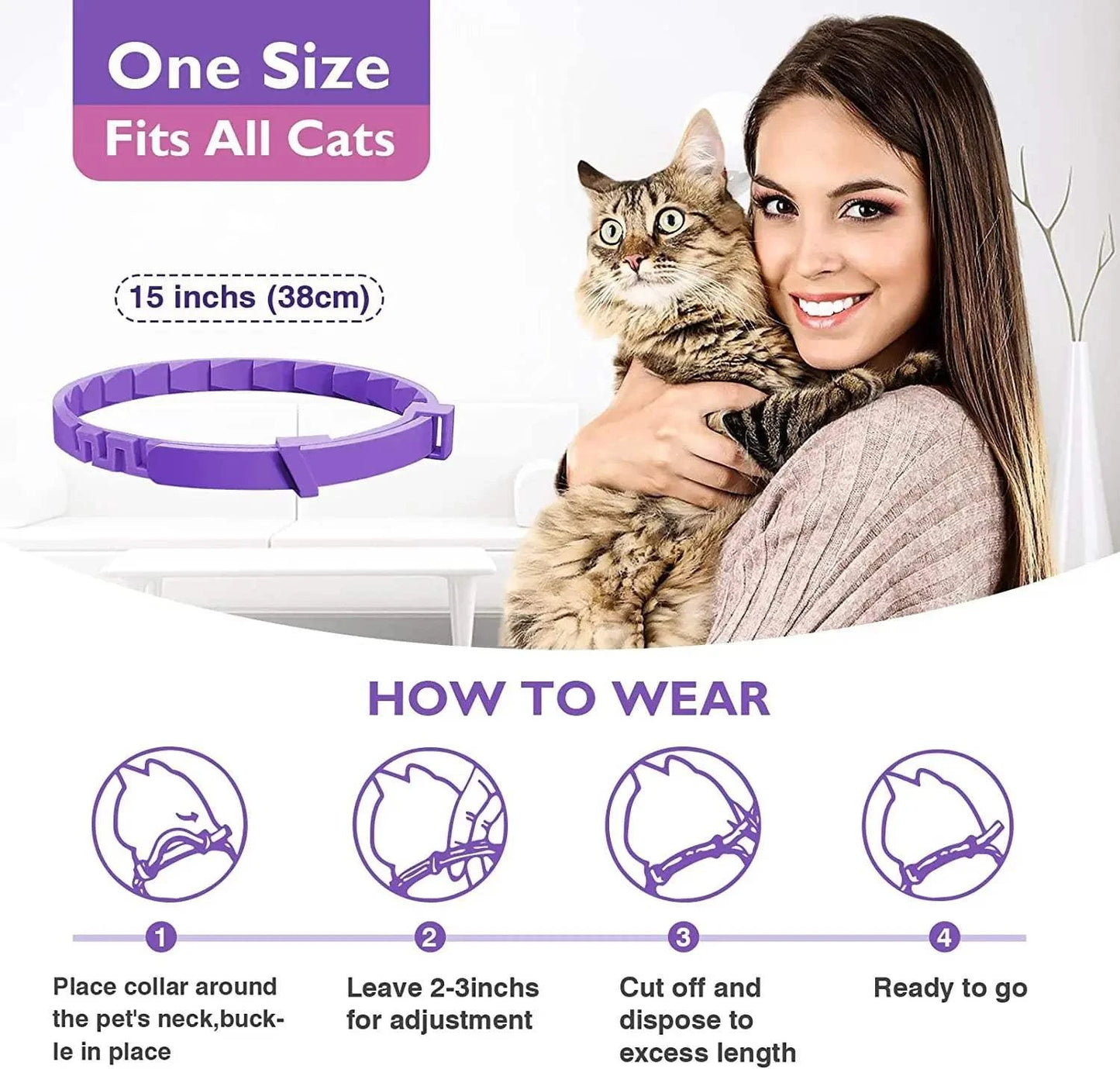 Shop All I Want SHOP ALL I WANT Long-lasting Protection: Flea and tick collar for dogs and cats up to 8 months! 🐾🚫🦟