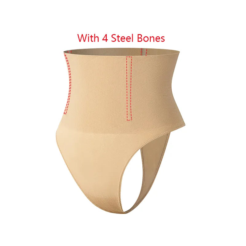 Shop All I Want Beige with Bones / S / China SHOP ALL I WANT High Waist Tummy Control Panties