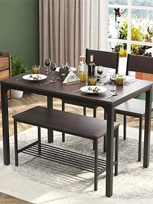 4-Piece Dining Table Set for Small Space - 43.3" Kitchen Table with ChTransform your dining area with the 4-Piece Dining Table Set for Small Space. Perfect for modern home design ideas, this compact set features a 43.3" kitchen table wShop All I WantShop All I Want4-Piece Dining Table Set