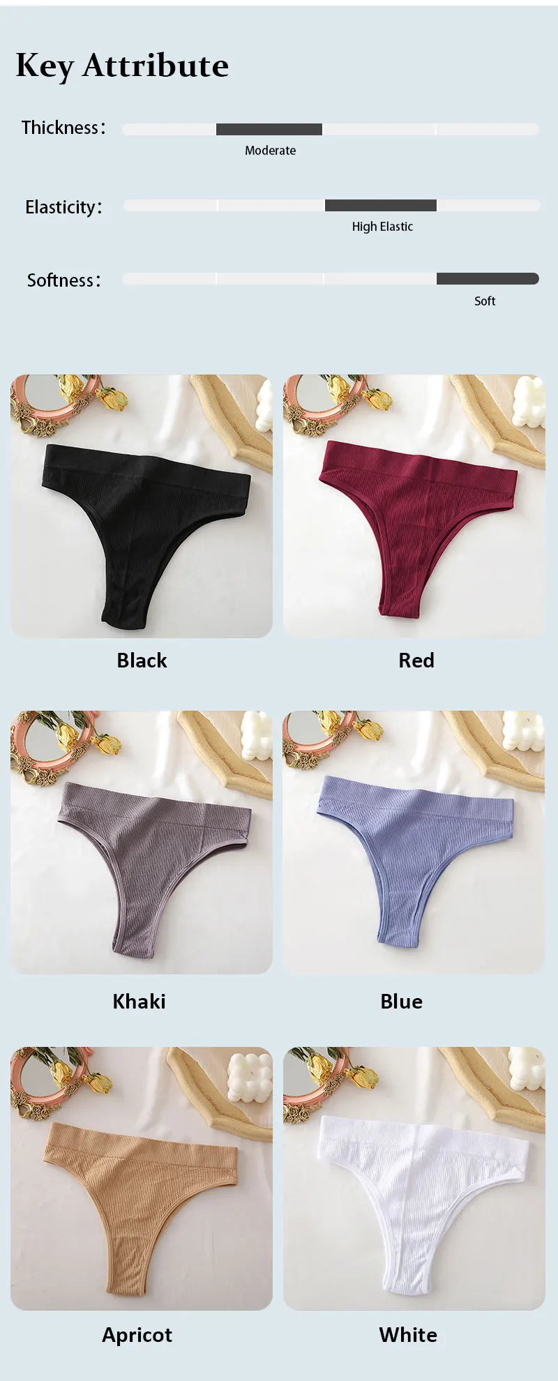 Seamless 2PCS Panties Set | Sexy Low Waist Brazilian Underwear 🌺