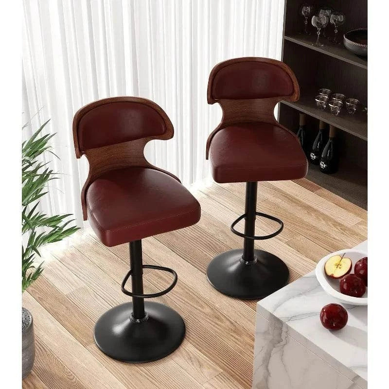 Bar Stools Set of 2, Adjustable Height 24.5-33.5IN, Bentwood Swivel wiAdd a touch of elegance and comfort to your home bar or kitchen with this stylish set of adjustable bar stools. Featuring a sleek bentwood design, each stool swivelsShop All I WantShop All I Want2, Adjustable Height 24