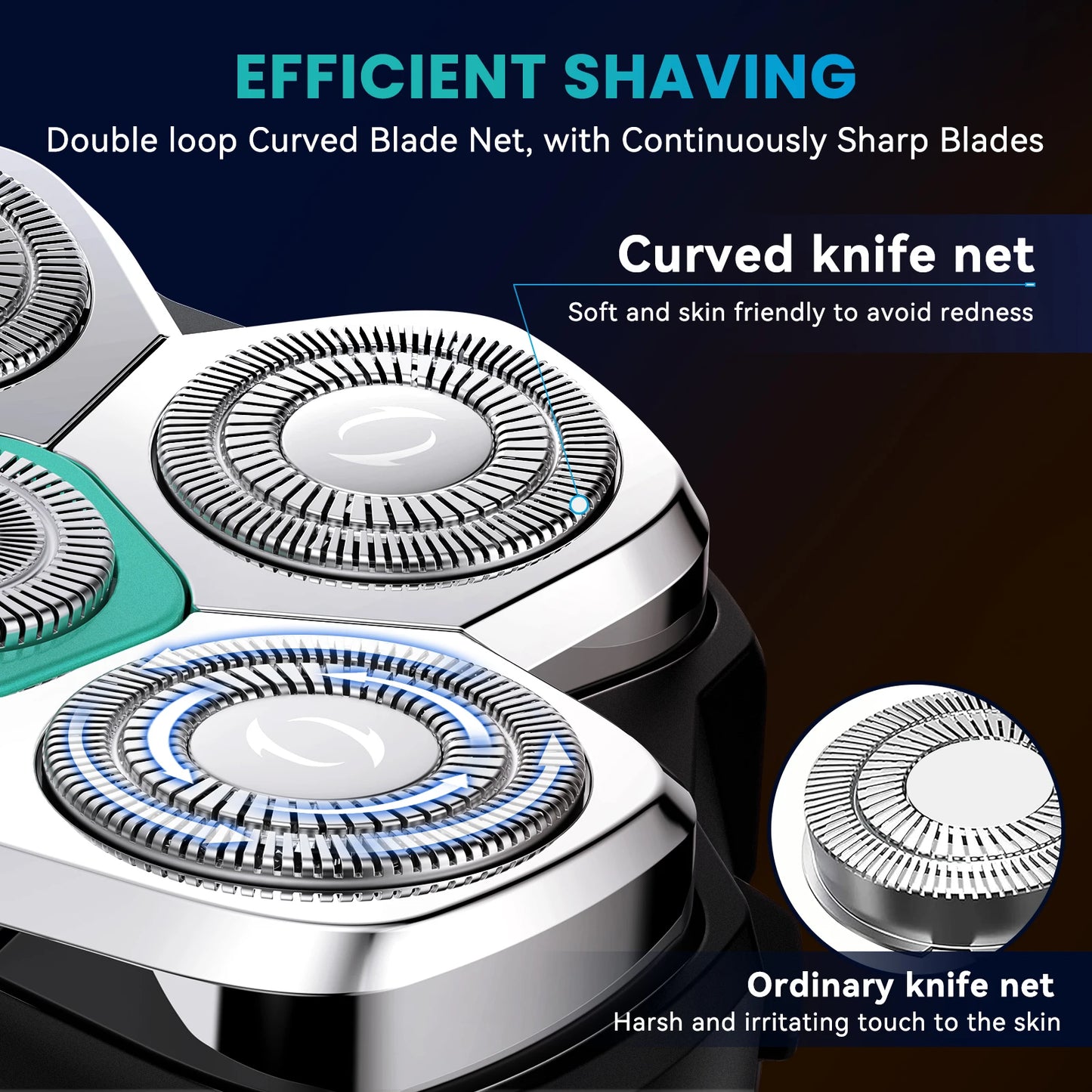 KENSEN Electric Head Shaver for Bald Men – 6D Magnetic Razor, USB Rechargeable with LED Display & Waterproof Design 🪒🔋