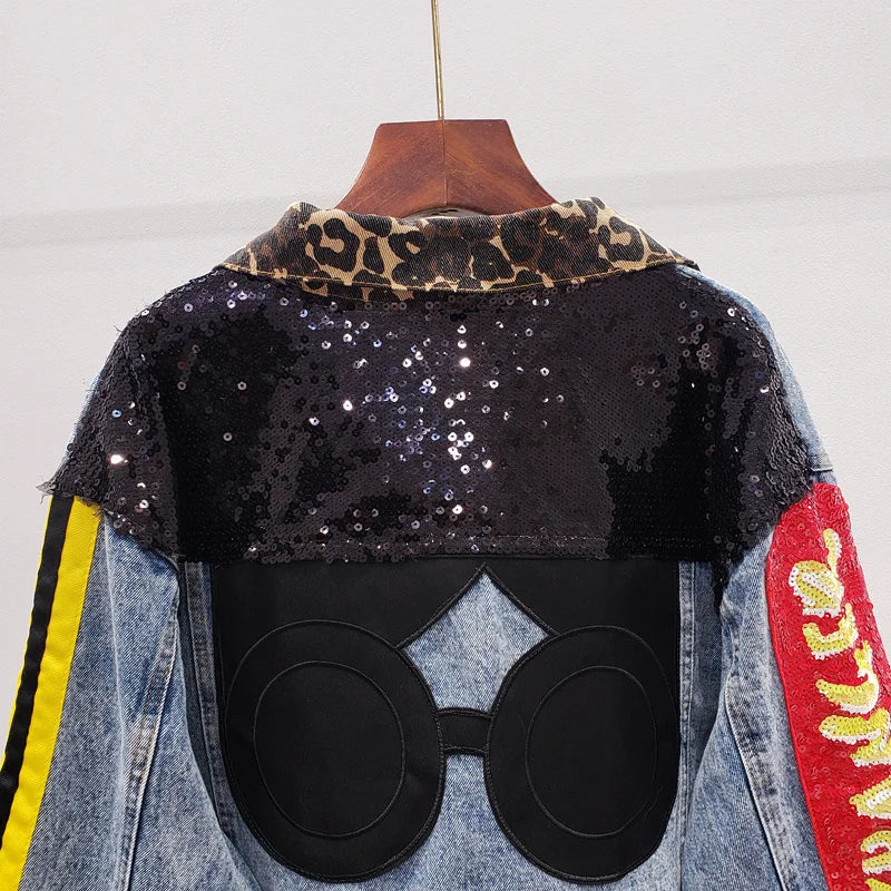 Loose Denim Jacket for Girls – High Street Party Jeans Coat 🌟👖