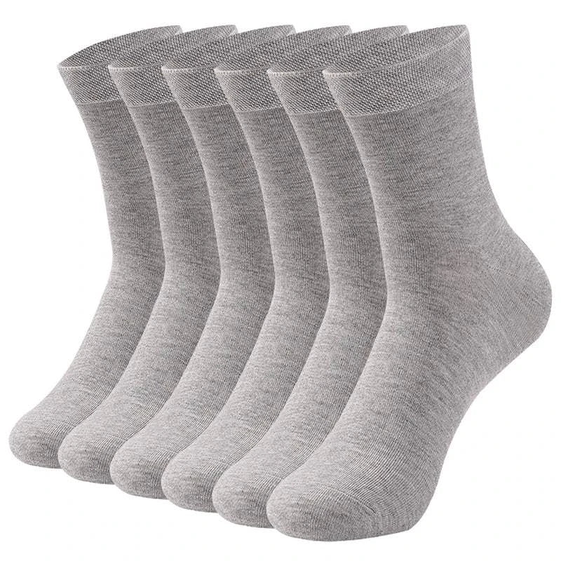 Shop All I Want SHOP ALL I WANT 🧦 6 Pairs High-Quality Men’s Socks – Cotton, Breathable, Black & White for Spring/Summer, EU38-45 🌞