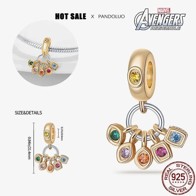 Shop All I Want M8 Shop All I Want 🦸‍♀️ 925 Silver Bead for Pandora, Marvel Jewelry Gift 🎁