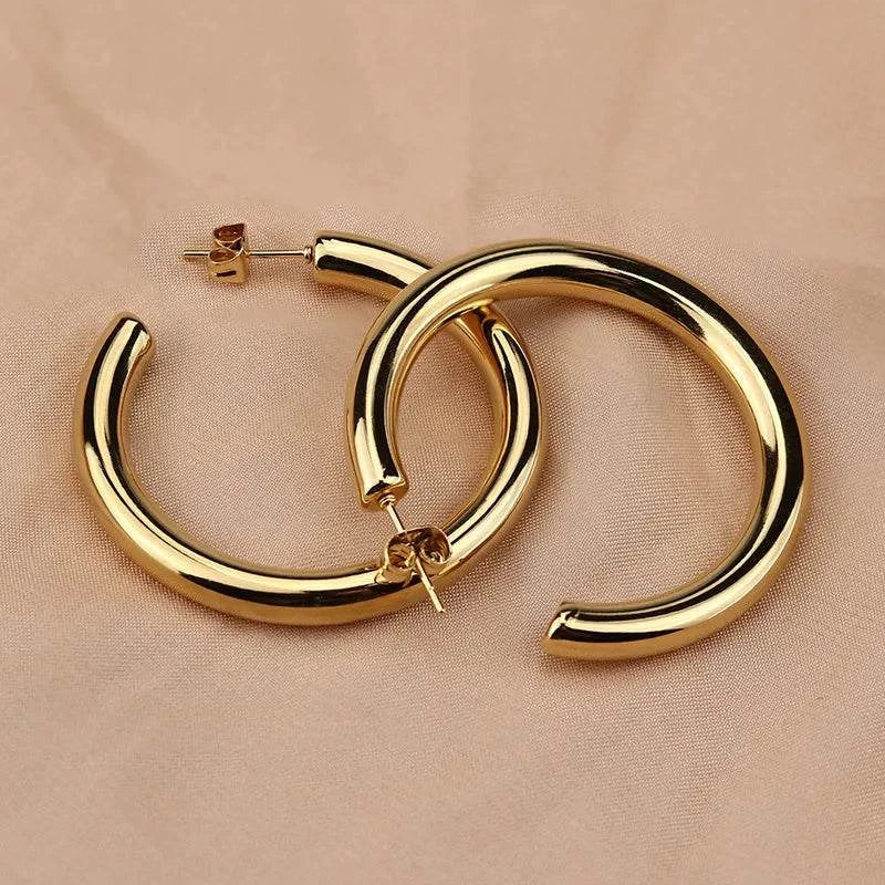 Shop All I Want Gold Color / 25mm SHOP ALL I WANT Oversize Gold Hoop Earring 🌟💫 #PunkJewelry