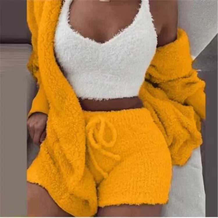 Shop All I Want yellow / S SHOP ALL I WANT Super Soft Flush Classy Launch Set