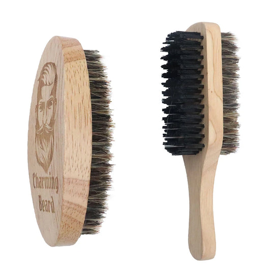 Eco-Friendly Boar Bristle Shaving Brush | Portable Men’s Beard Brush 🌿