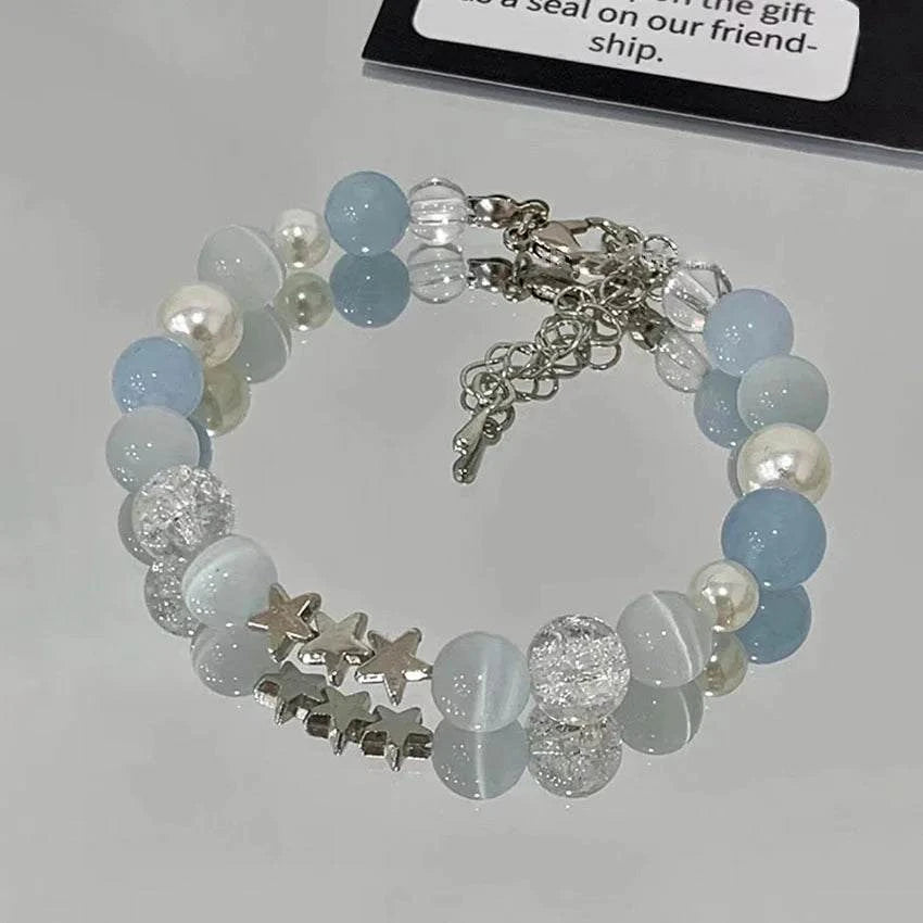 Shop All I Want AYA6134801 Shop All I Want 🌸 New Beads & Crystal Bracelet – Perfect Best Friend Jewelry Gift 2024 🎁