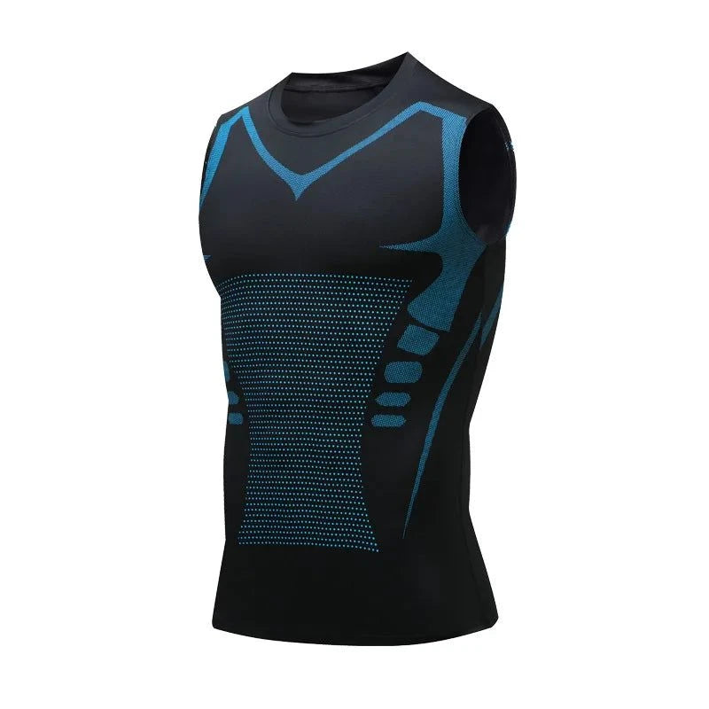 Shop All I Want Black / XL Shop All I Want 💪 Men’s Ionic Shaping Vest – Ice-Silk Slimming, Compression Tank Top, Tummy Control & Quick-Dry Fitness Shirt 🌟