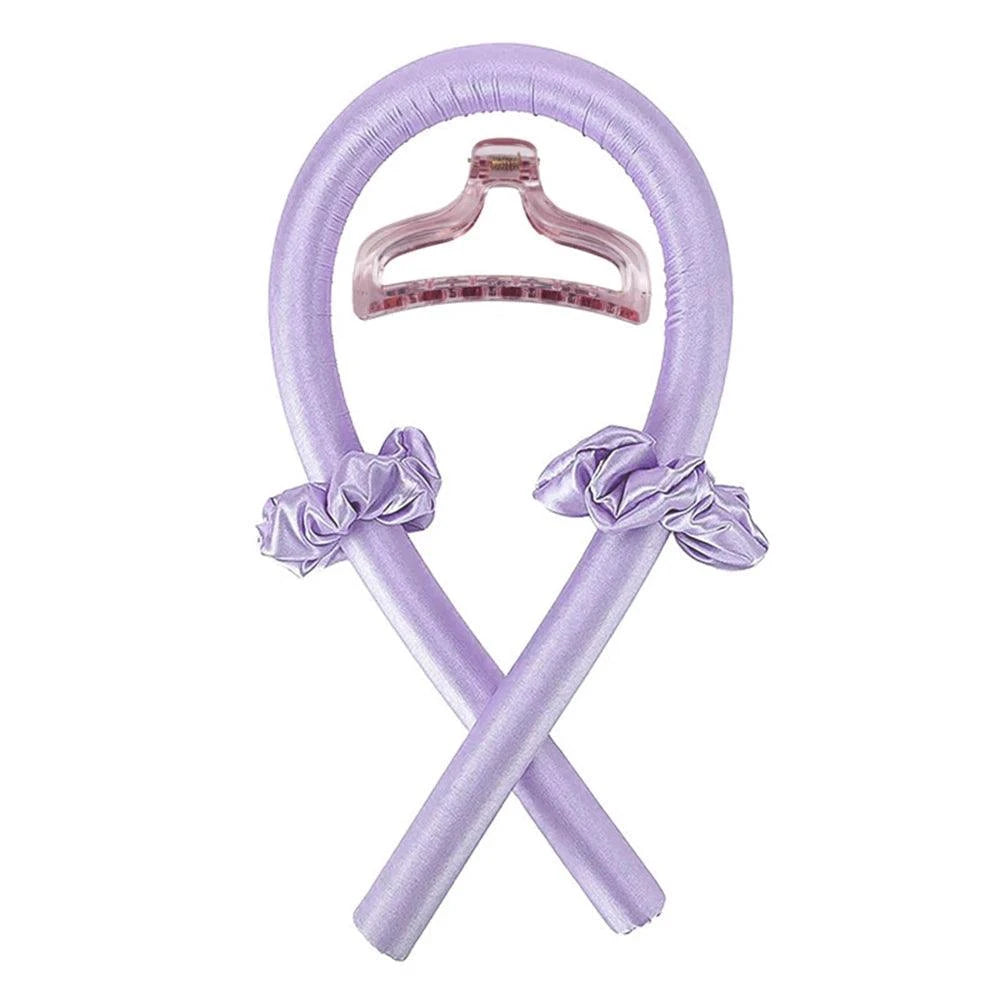 Shop All I Want 2-Purple with Clip / CHINA Shop All I Want 💁‍♀️ Heatless Curling Rod Headband – Soft, No-Heat Hair Rollers for Effortless Curls While Sleeping 🌙